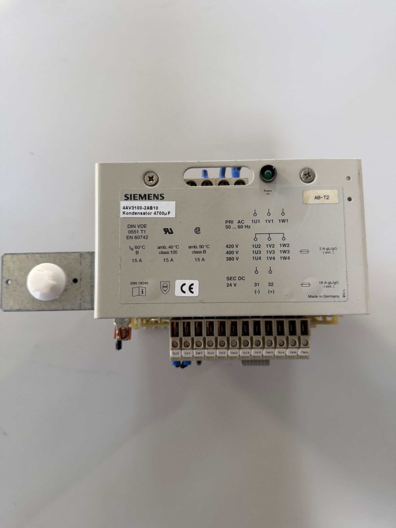 Gleichrichtergerät 3 AC 400 V auf 24 V DC, 15 A