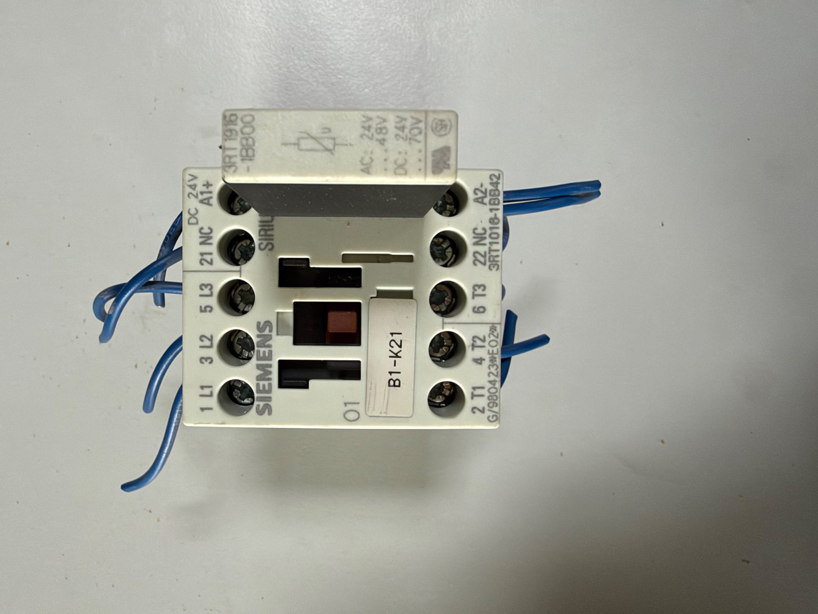 Leistungsschütz SIRIUS 3RT1016, 4 kW, Spule 24 V DC, mit Varistor