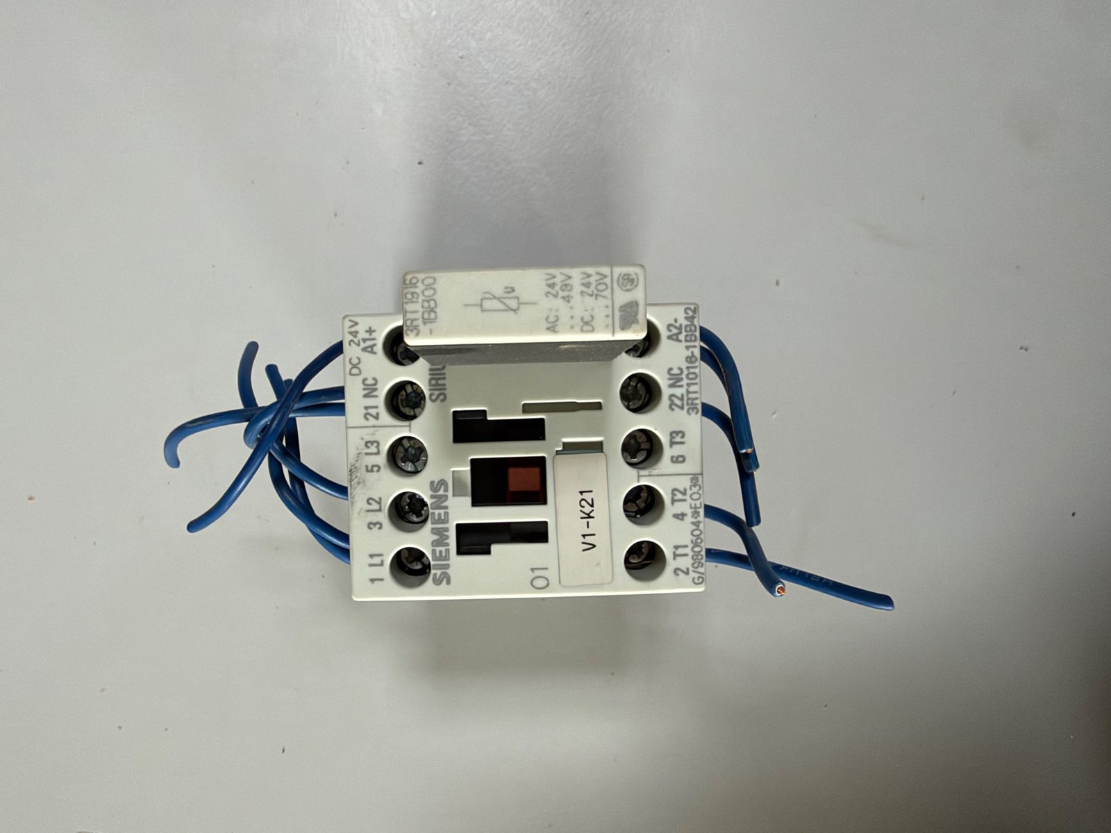 Leistungsschütz SIRIUS 3RT1016, 4 kW, Spule 24 V DC, mit Varistor