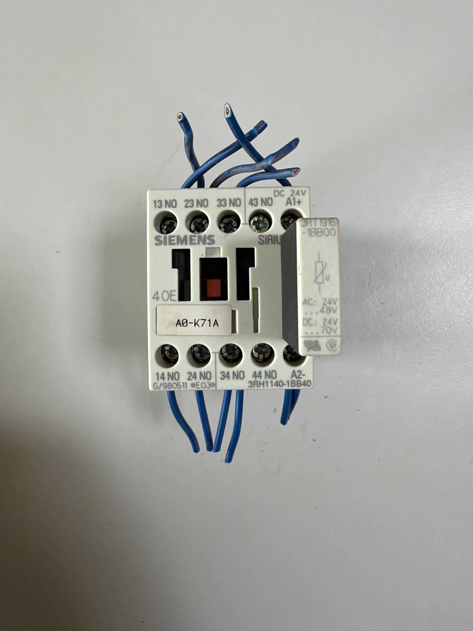 Hilfsschütz SIRIUS 3RH1140-1BB40, 4 S, 24 V DC, mit Überspannungsbegrenzer
