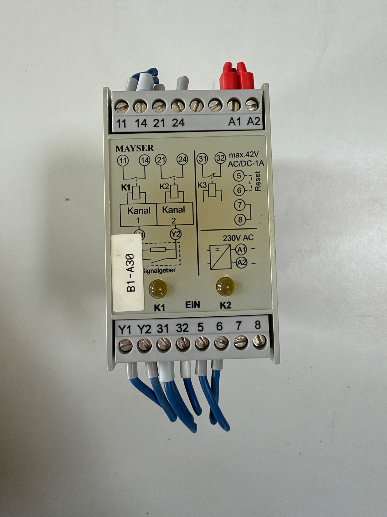 Sicherheits-Schaltgerät SG-EFS 134 ZK2/1 L für Schaltleisten, 230 V AC (ältere Ausführung)