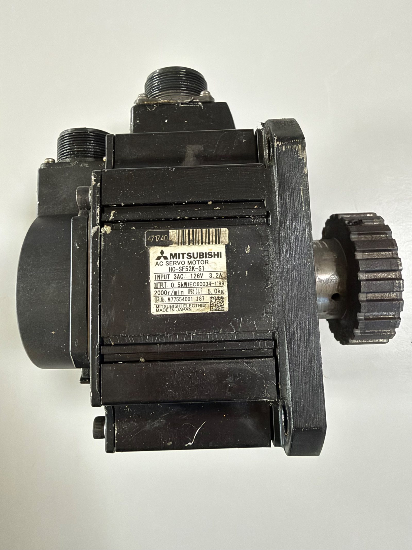 AC-Servomotor HC-SF52K-S1, 0,5 kW, mit Zahnriemenrad